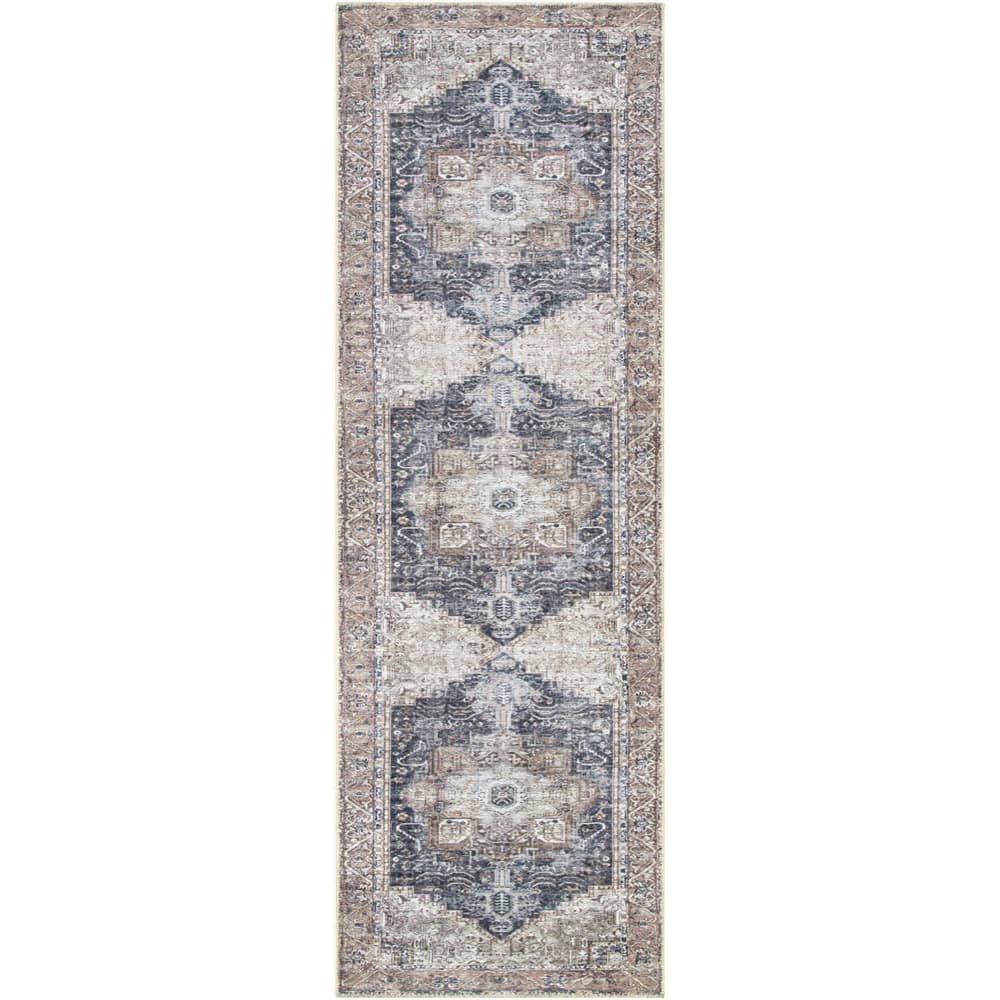 Amelie Ink Blue Machine Woven Rug by Livabliss - Image 7
