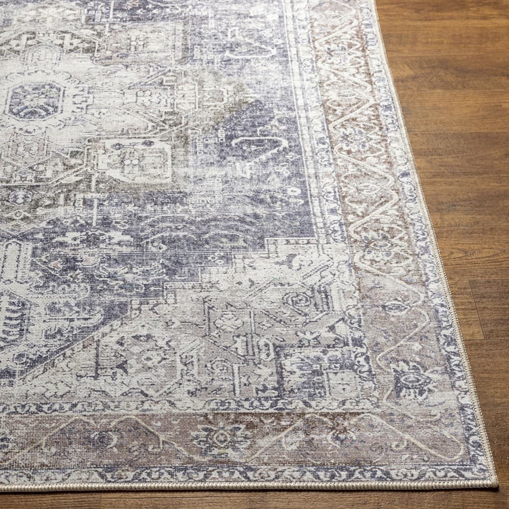 Amelie Ink Blue Machine Woven Rug by Livabliss - Image 5