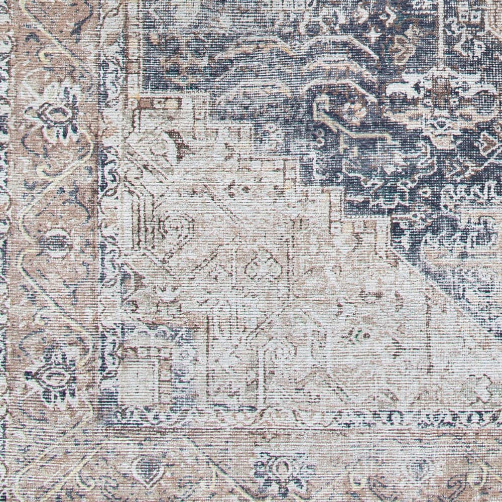 Amelie Ink Blue Machine Woven Rug by Livabliss - Image 4