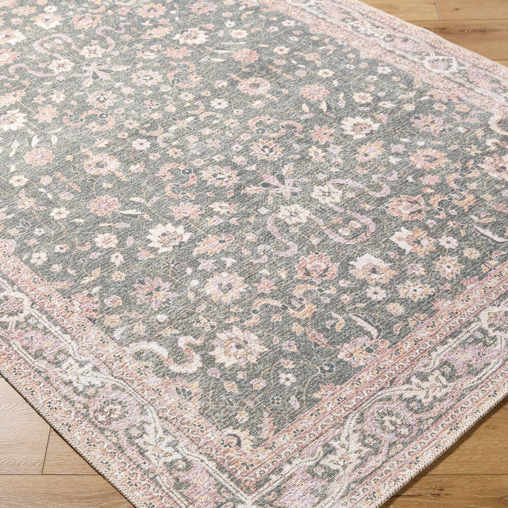 Amelie Medium Green Machine Woven Rug by Livabliss - Image 3