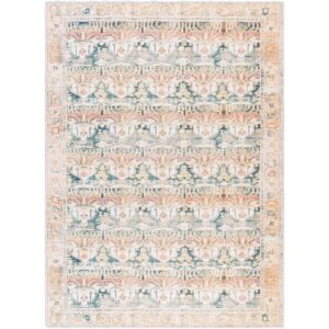 Amelie Medium Green Machine Woven Rug by Livabliss