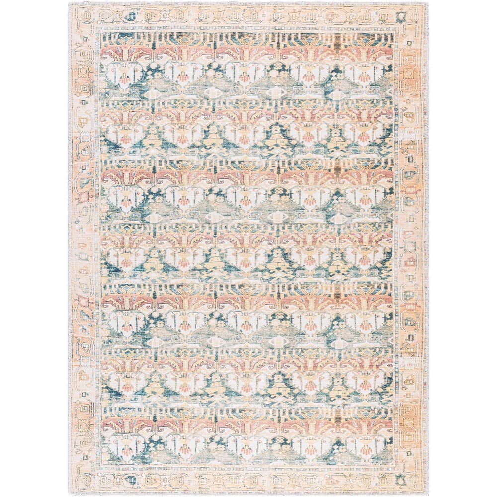 Amelie Medium Green Machine Woven Rug by Livabliss