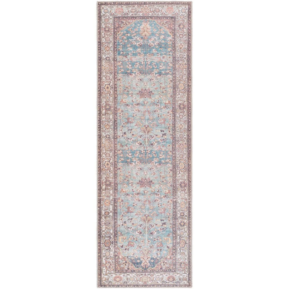 Amelie Pale Blue Machine Woven Rug by Livabliss - Image 5