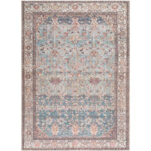 Amelie Pale Blue Machine Woven Rug by Livabliss