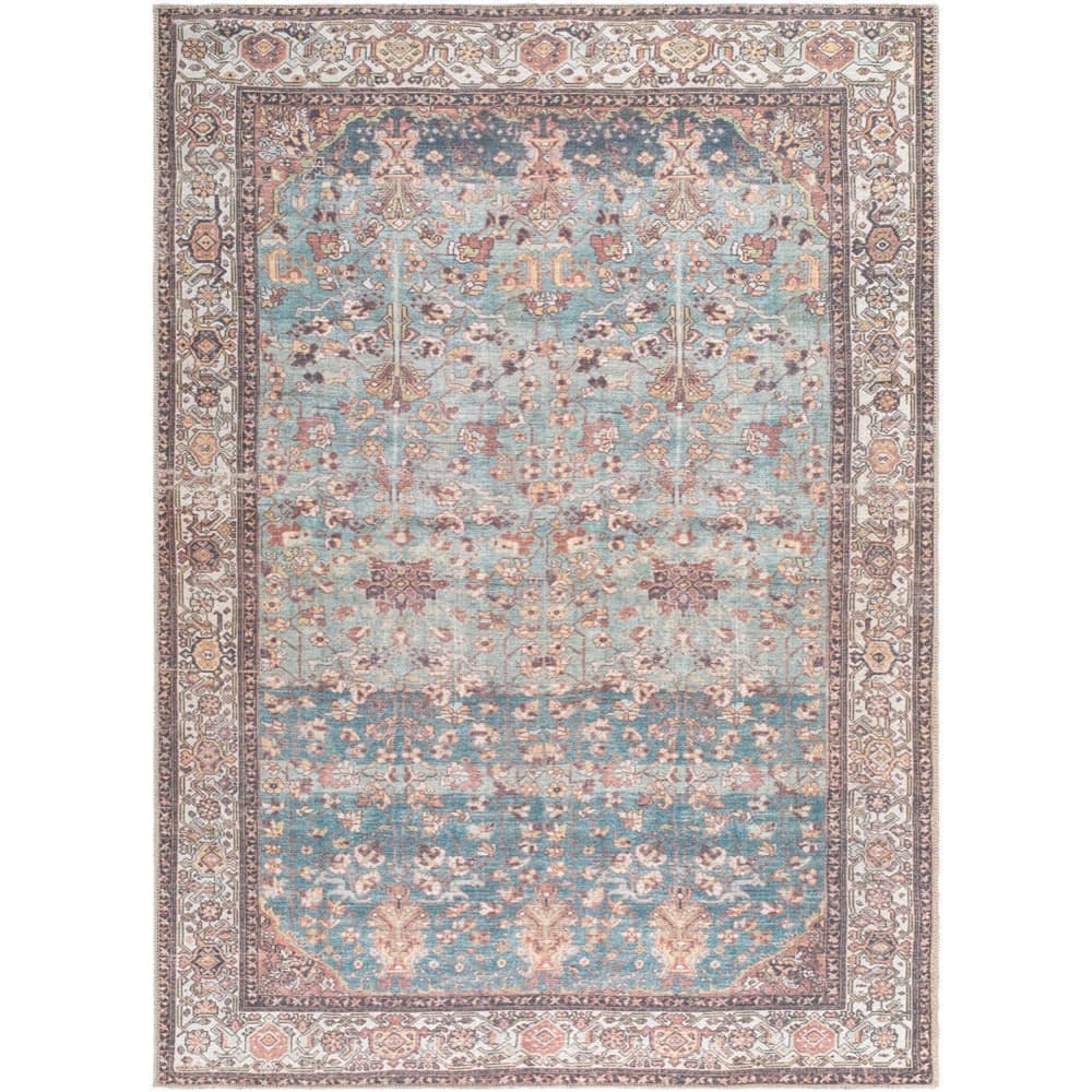 Amelie Pale Blue Machine Woven Rug by Livabliss