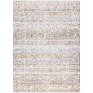 Amelie Beige Machine Woven Rug by Livabliss