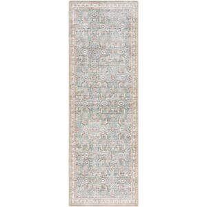 Amelie Pale Blue Machine Woven Rug by Livabliss