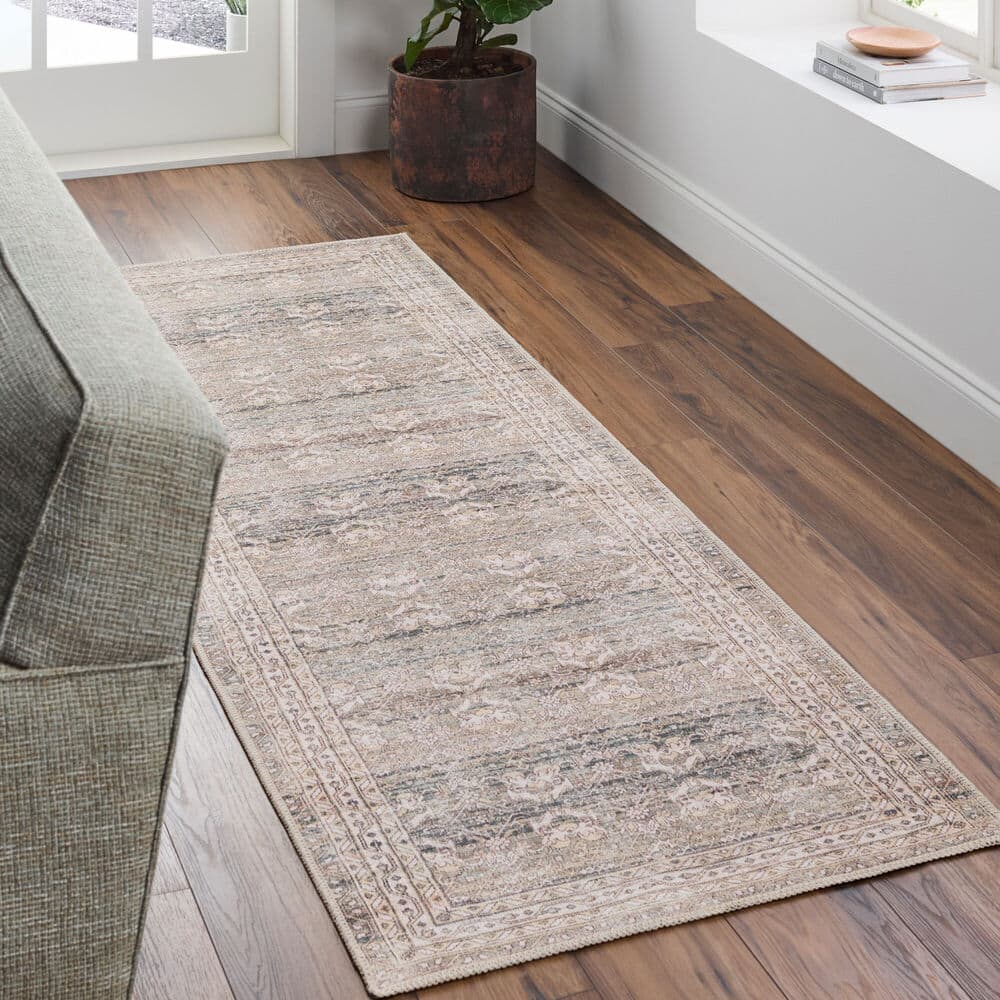 Amelie Medium Green Machine Woven Rug by Livabliss - Image 2