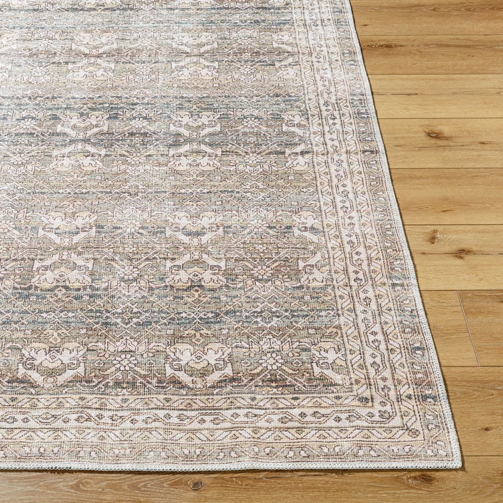 Amelie Medium Green Machine Woven Rug by Livabliss - Image 4