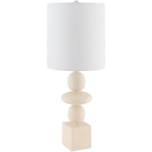 Anie Cream Resin Table Lamp by Livabliss
