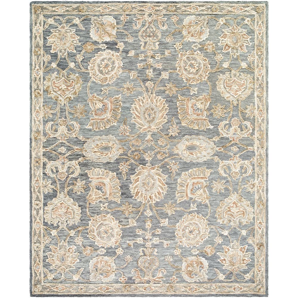 Arnold Slate Gray Handmade Rug by Livabliss
