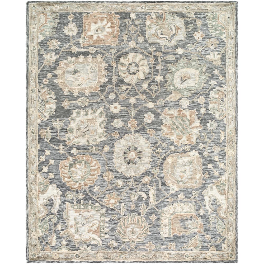 Arnold Slate Gray Handmade Rug by Livabliss