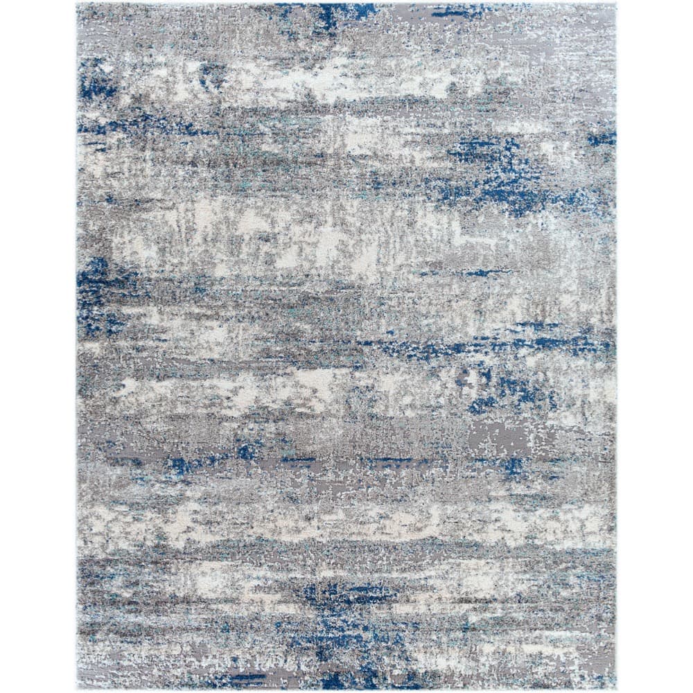 Andorra Dark Blue Machine Woven Rug by Livabliss