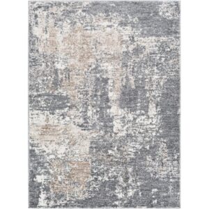 Andorra Charcoal Machine Woven Rug by Livabliss
