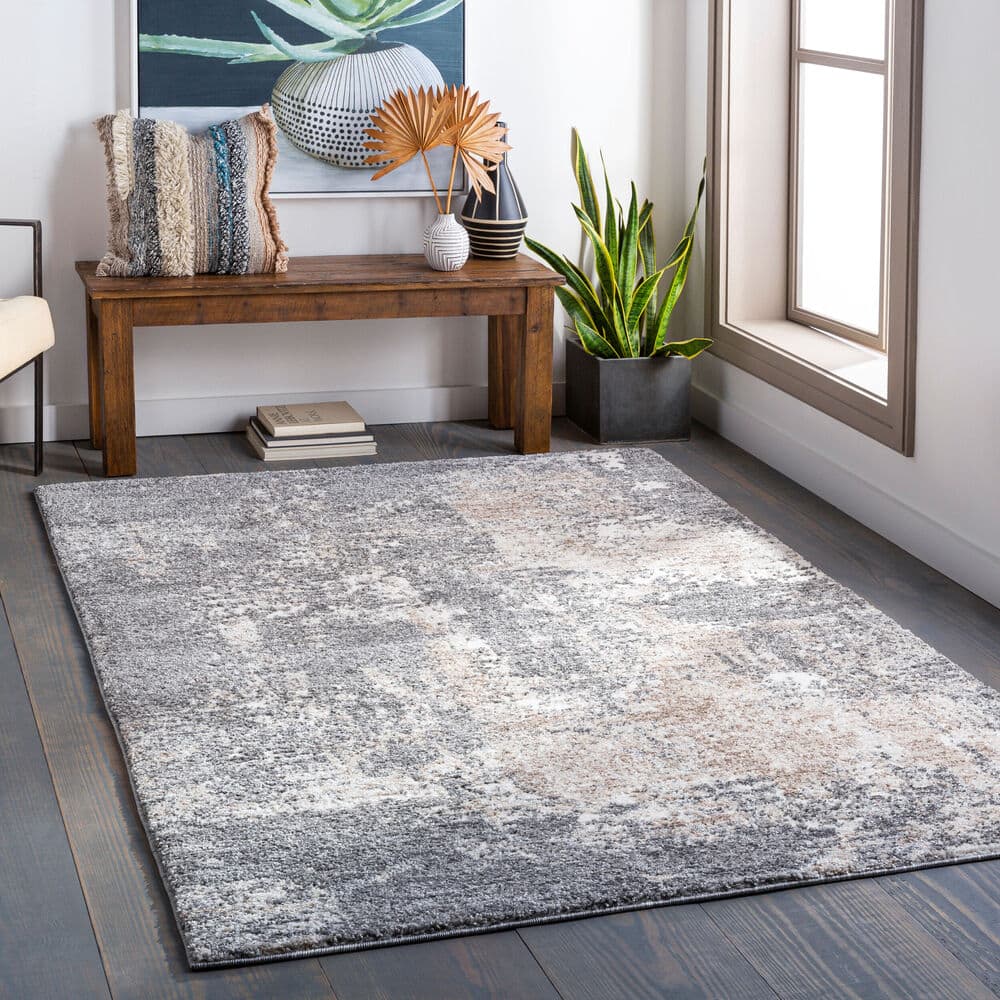 Andorra Charcoal Machine Woven Rug by Livabliss - Image 2