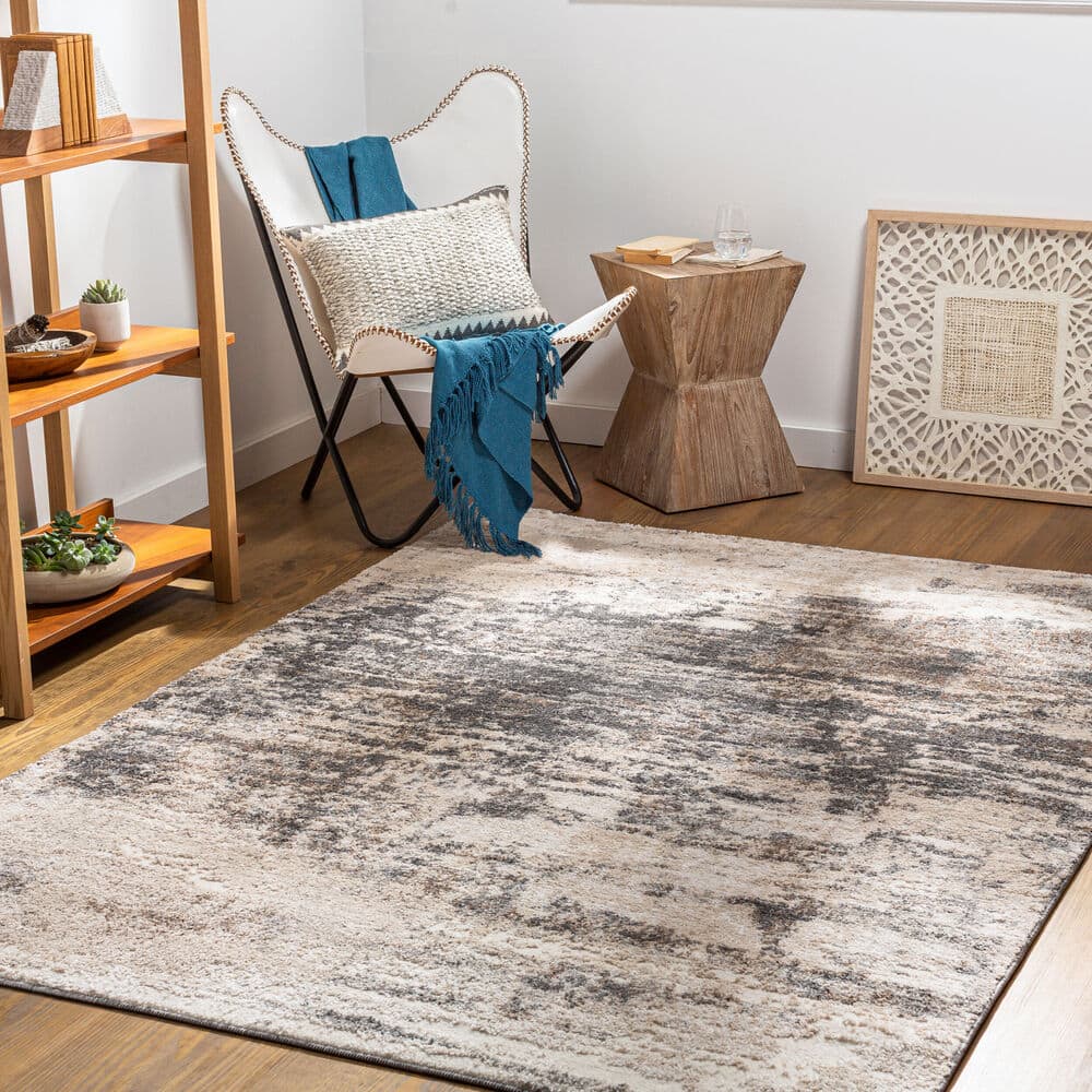 Andorra Charcoal Machine Woven Rug by Livabliss - Image 2