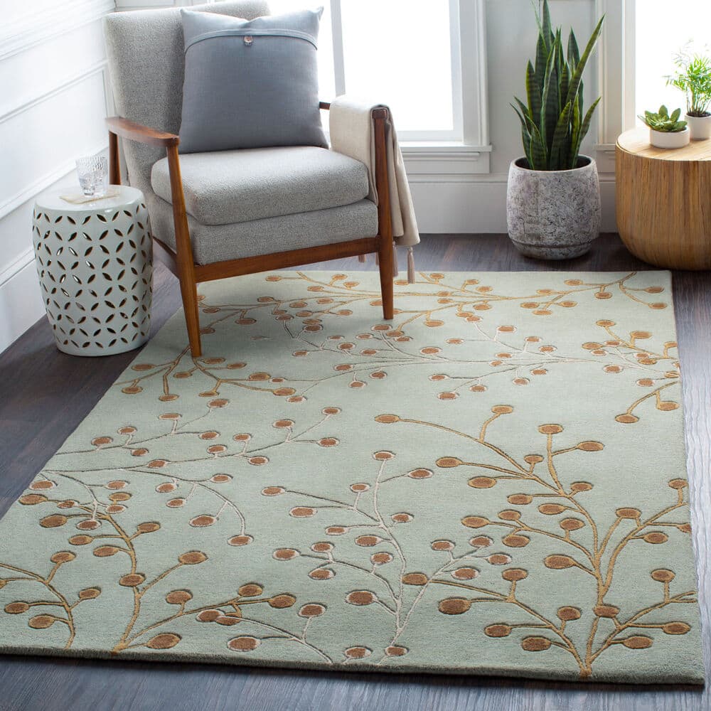 Athena Sage Handmade Rug by Livabliss - Image 2