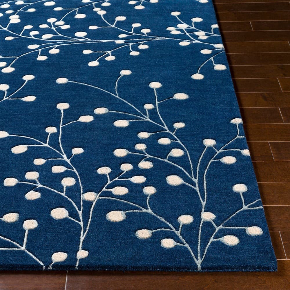 Athena Ink Blue Handmade Rug by Livabliss - Image 5
