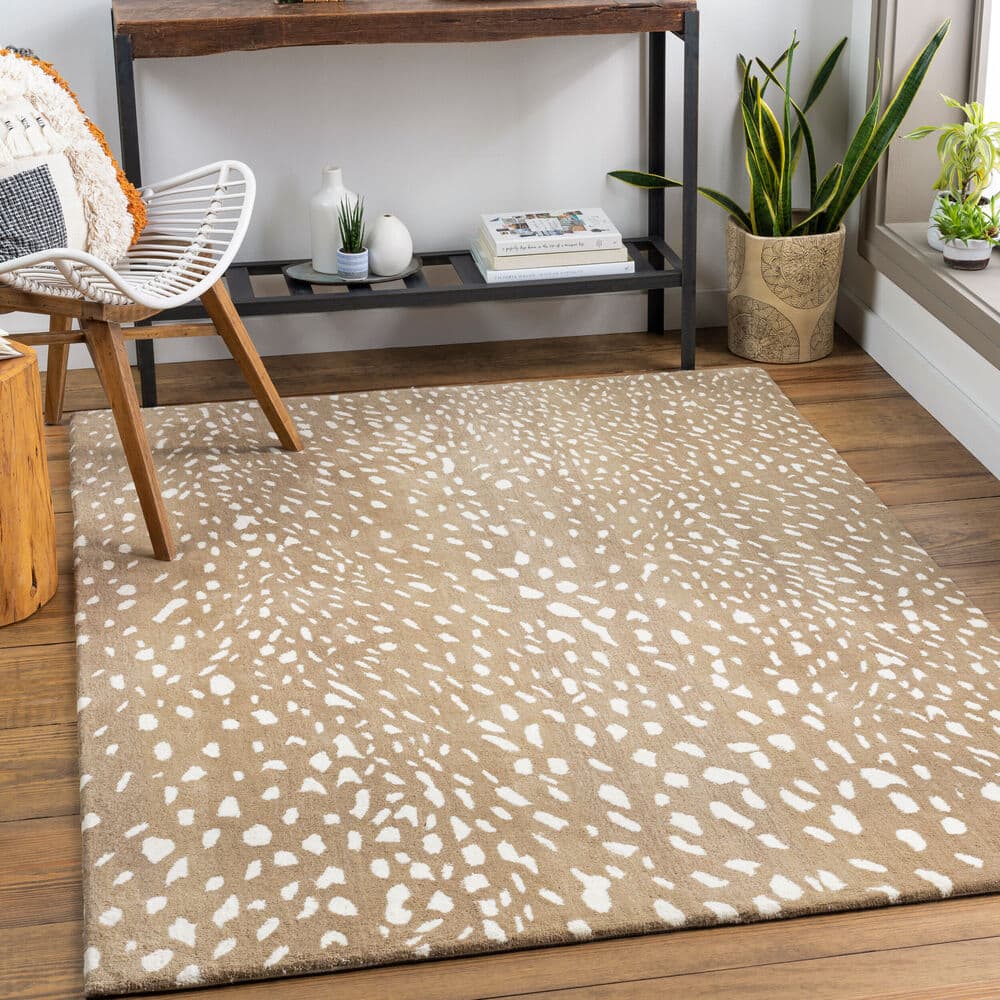 Athena Light Brown Handmade Rug by Livabliss - Image 2