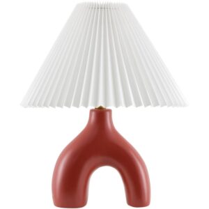 Alvik Dark Red Ceramic Table Lamp by Livabliss