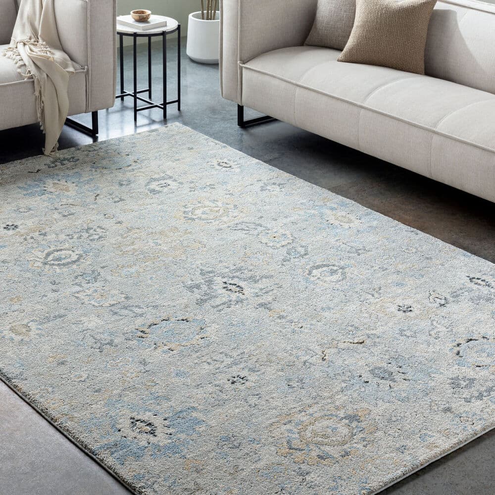 Avellino Light Gray Machine Woven Rug by Livabliss - Image 2