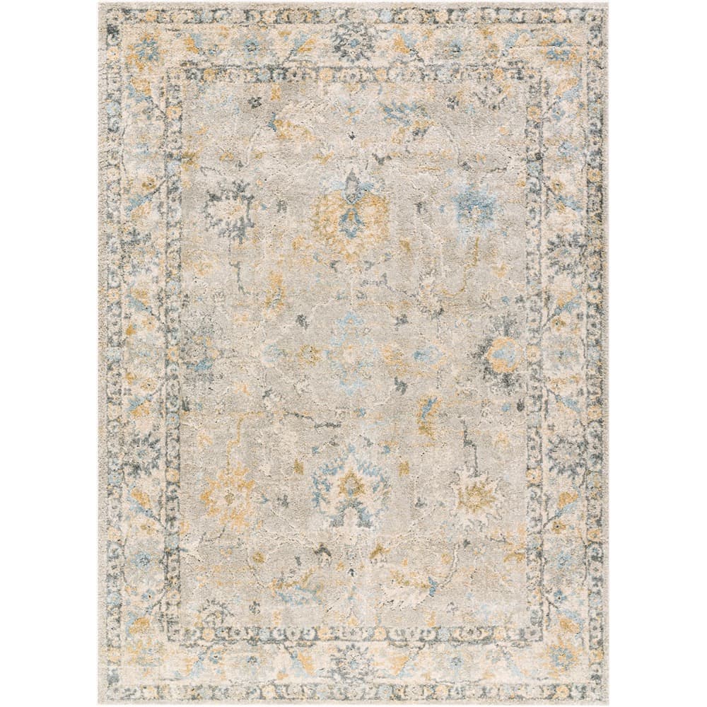 Avellino Light Gray Machine Woven Rug by Livabliss