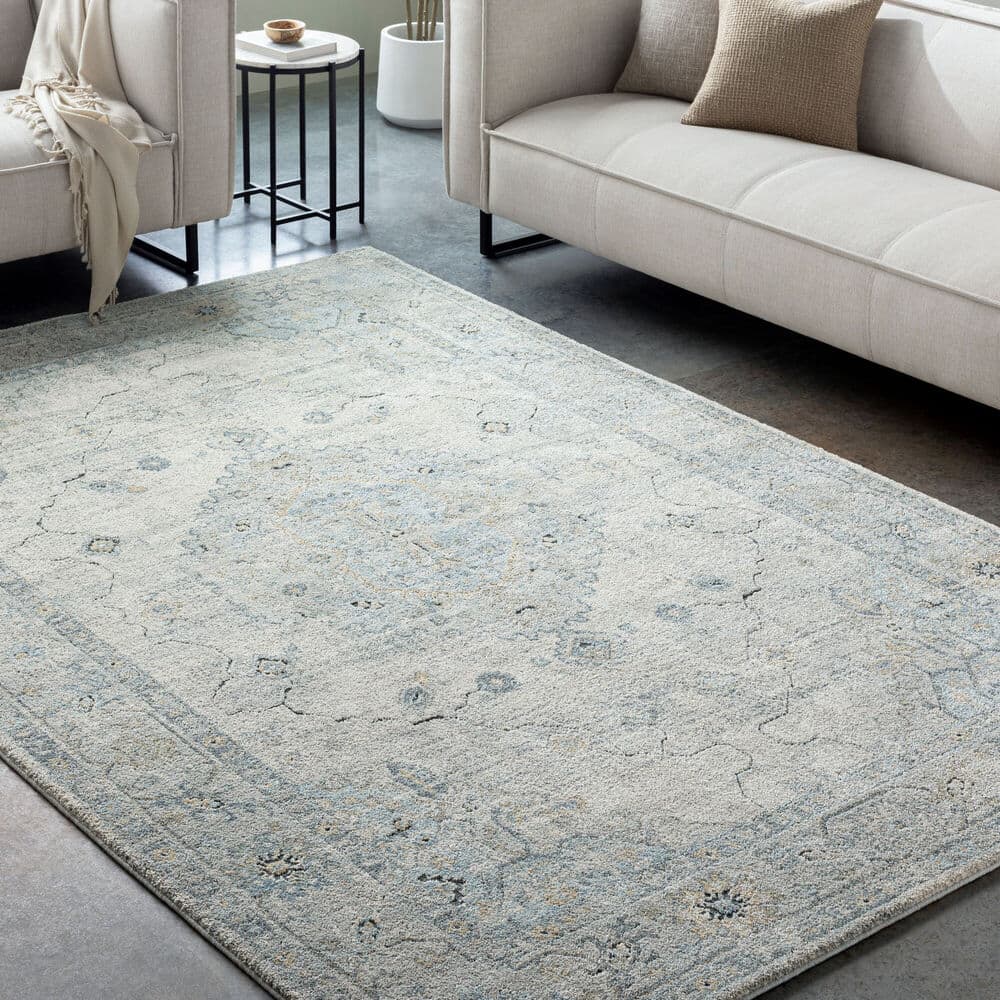 Avellino Light Beige Machine Woven Rug by Livabliss - Image 2