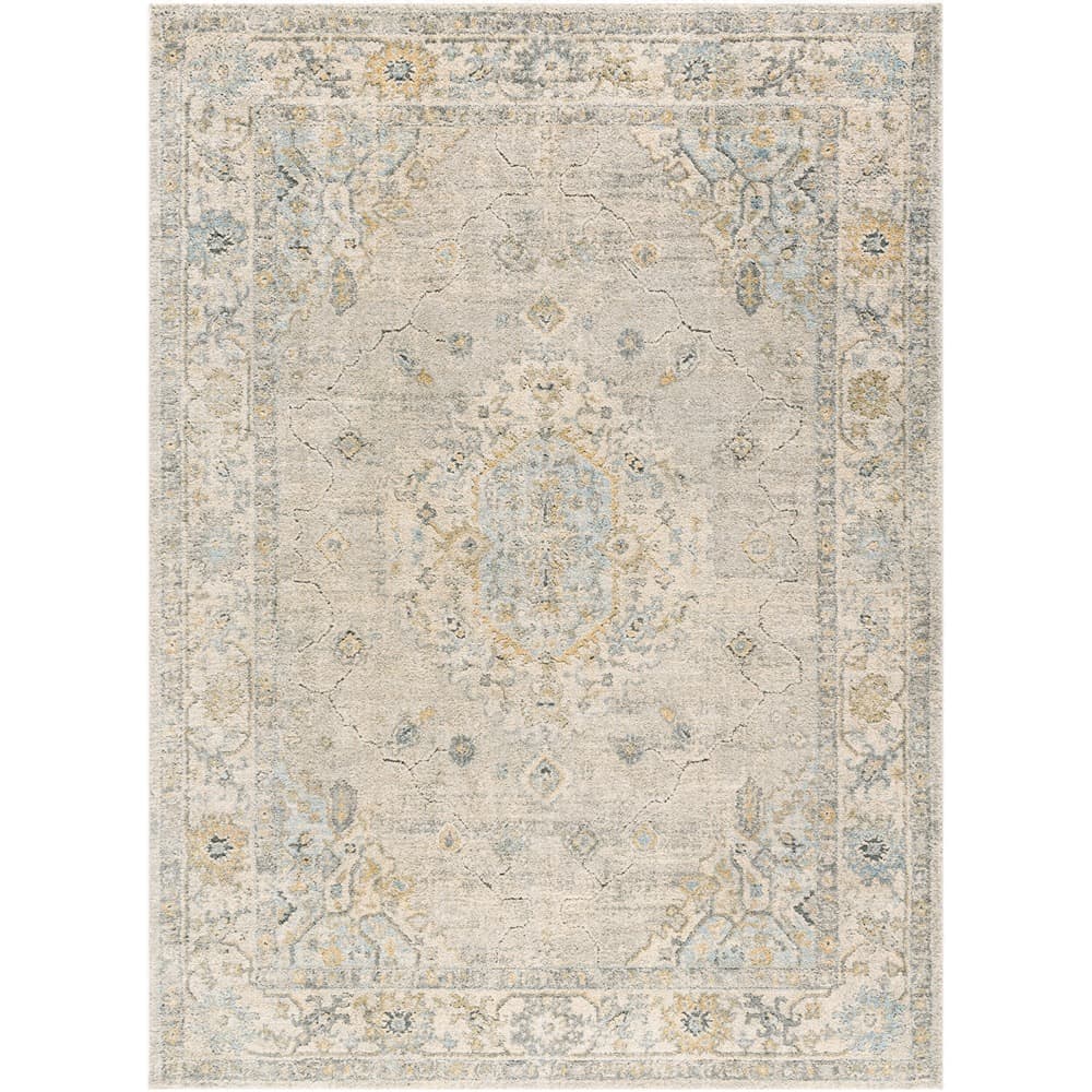 Avellino Light Gray Machine Woven Rug by Livabliss