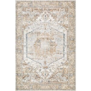 Avellino Light Beige Machine Woven Rug by Livabliss