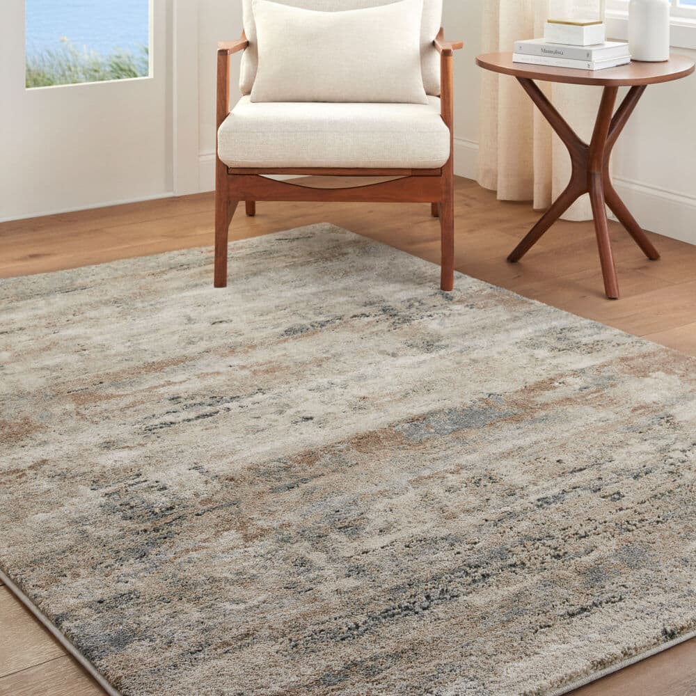 Avellino Light Beige Machine Woven Rug by Livabliss - Image 2