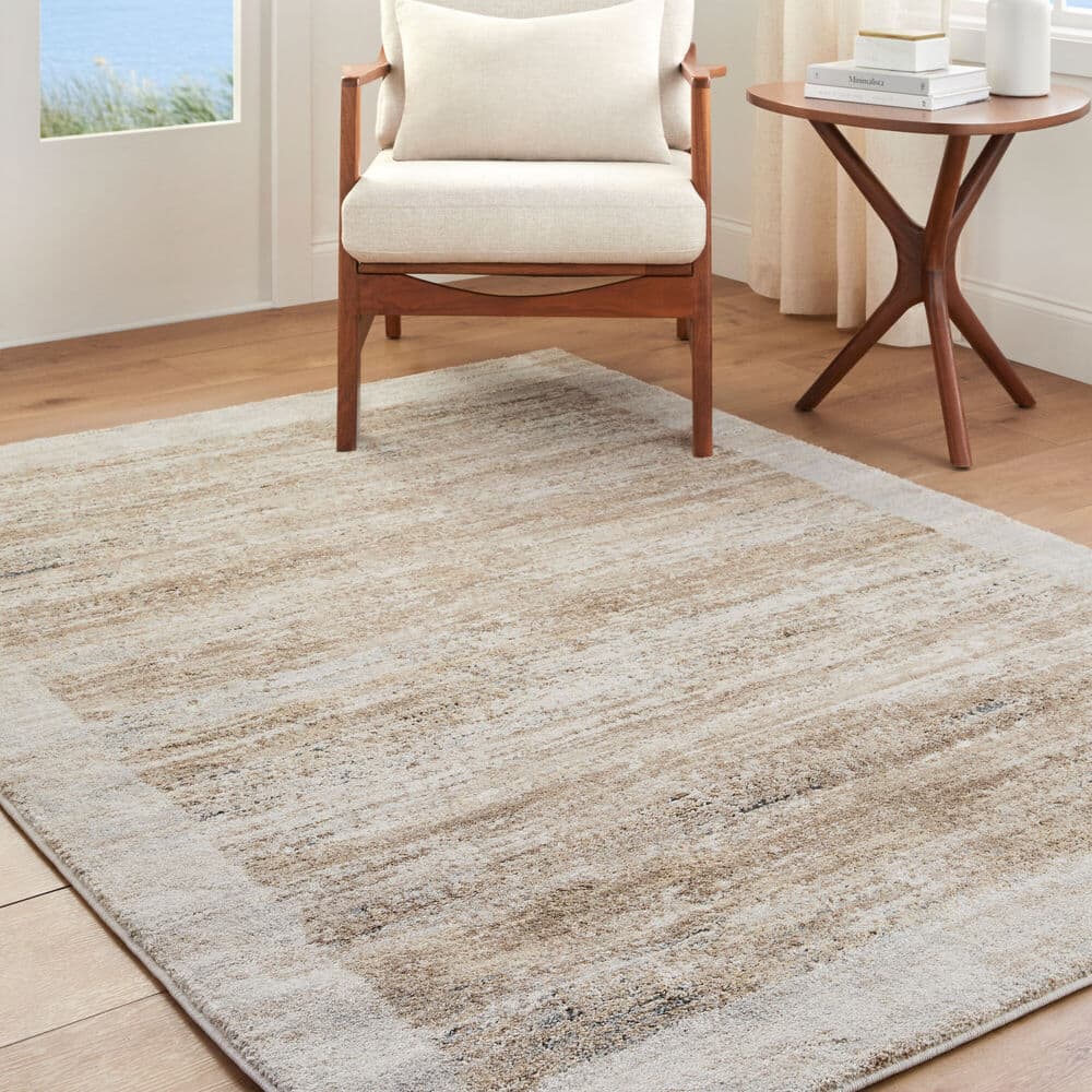 Avellino Light Beige Machine Woven Rug by Livabliss - Image 2