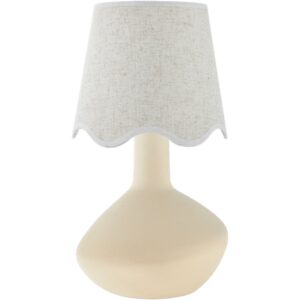 Aviara Cream Ceramic Table Lamp by Livabliss