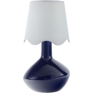Aviara Dark Blue Ceramic Table Lamp by Livabliss