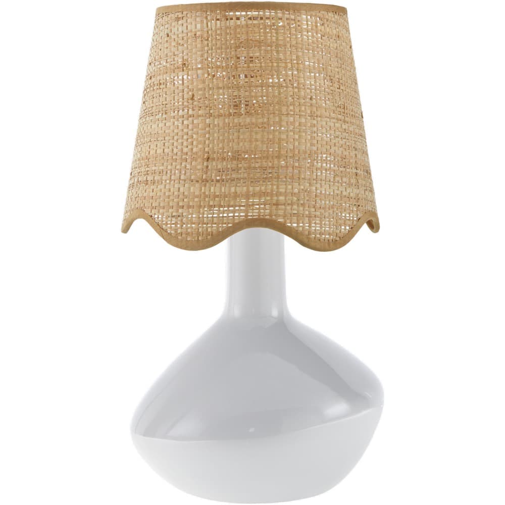 Aviara White Ceramic Table Lamp by Livabliss