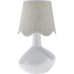 Aviara White Ceramic Table Lamp by Livabliss