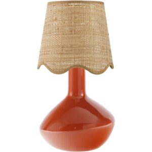 Aviara Red Ceramic Table Lamp by Livabliss