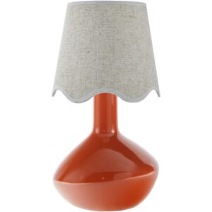 Aviara Red Ceramic Table Lamp by Livabliss