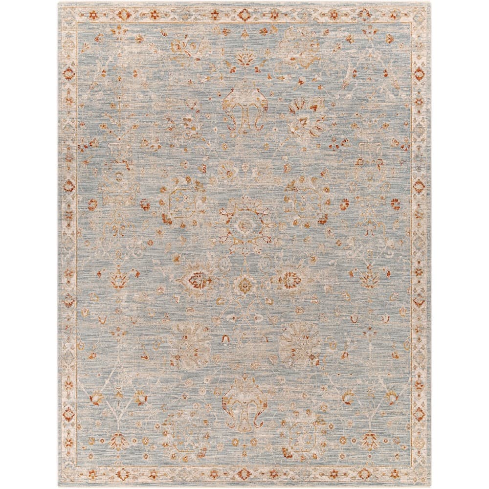Avant Garde Blue Machine Woven Rug by Livabliss