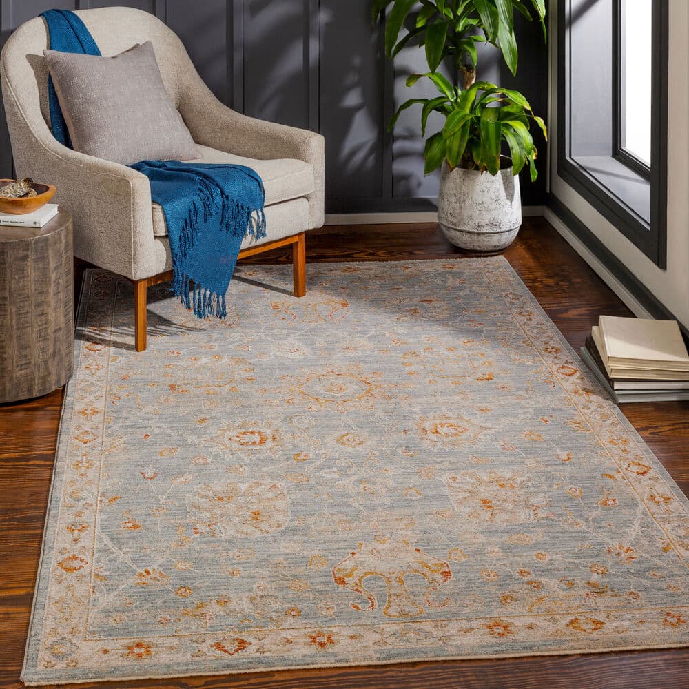 Avant Garde Blue Machine Woven Rug by Livabliss - Image 2