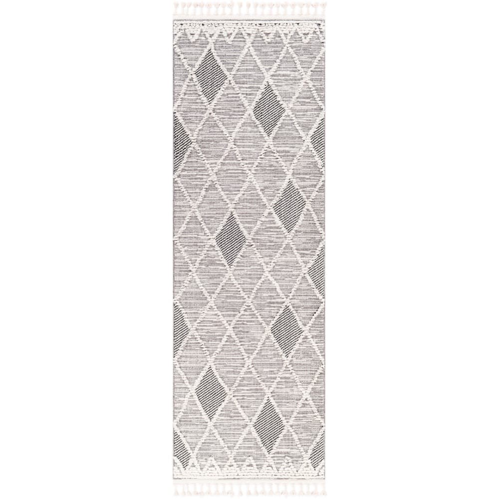 Azilal Gray Machine Woven Rug by Livabliss - Image 6
