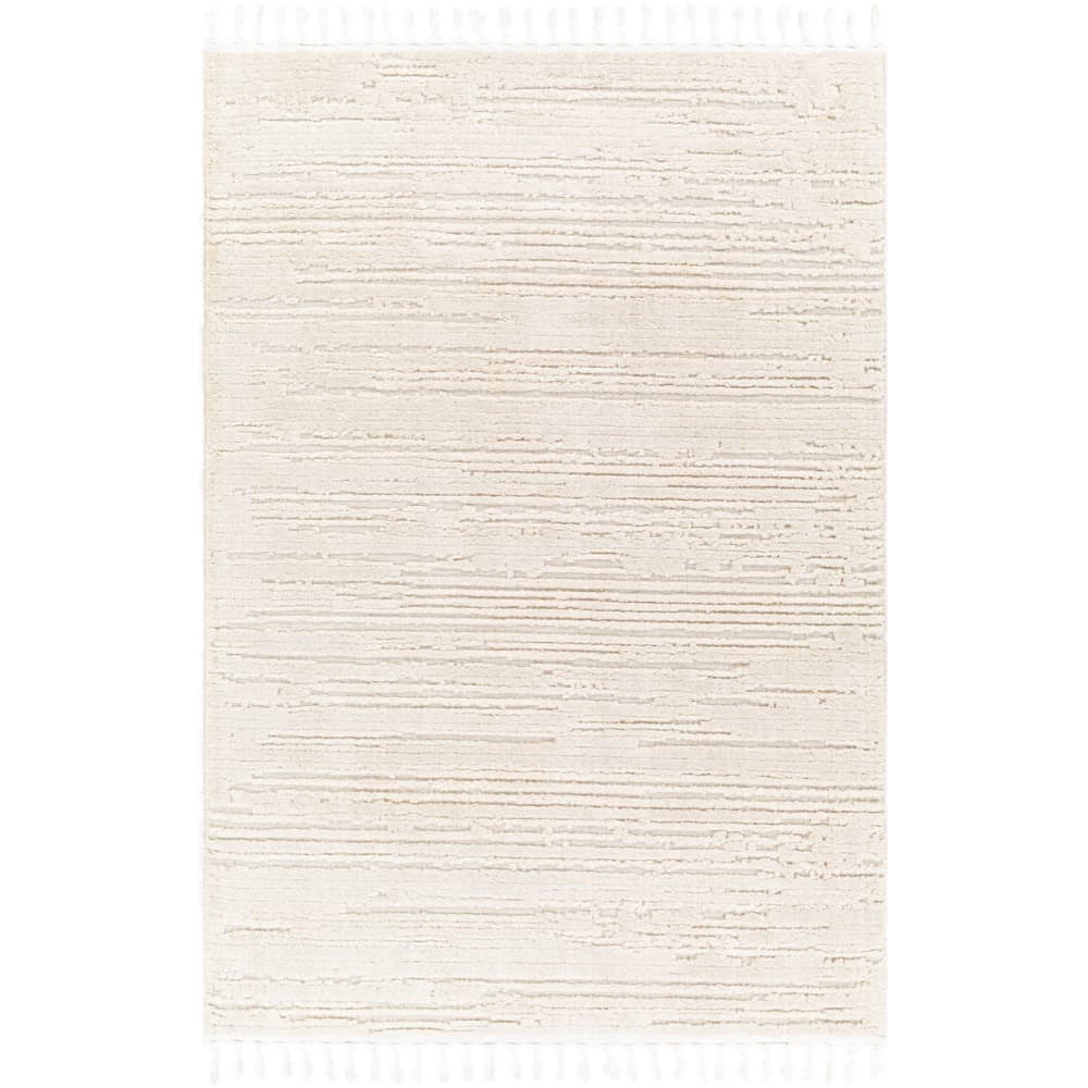 Azilal Ivory Machine Woven Rug by Livabliss