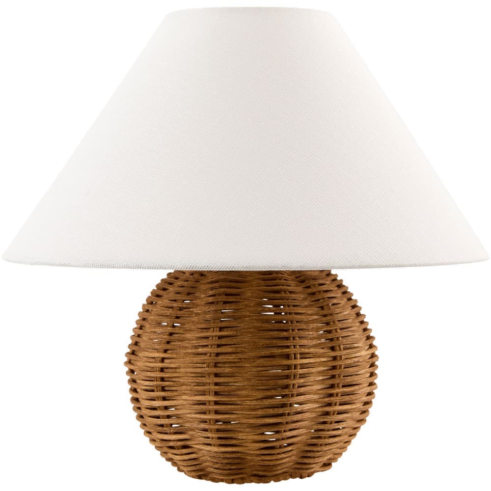Bajo Brown Rattan Table Lamp by Livabliss