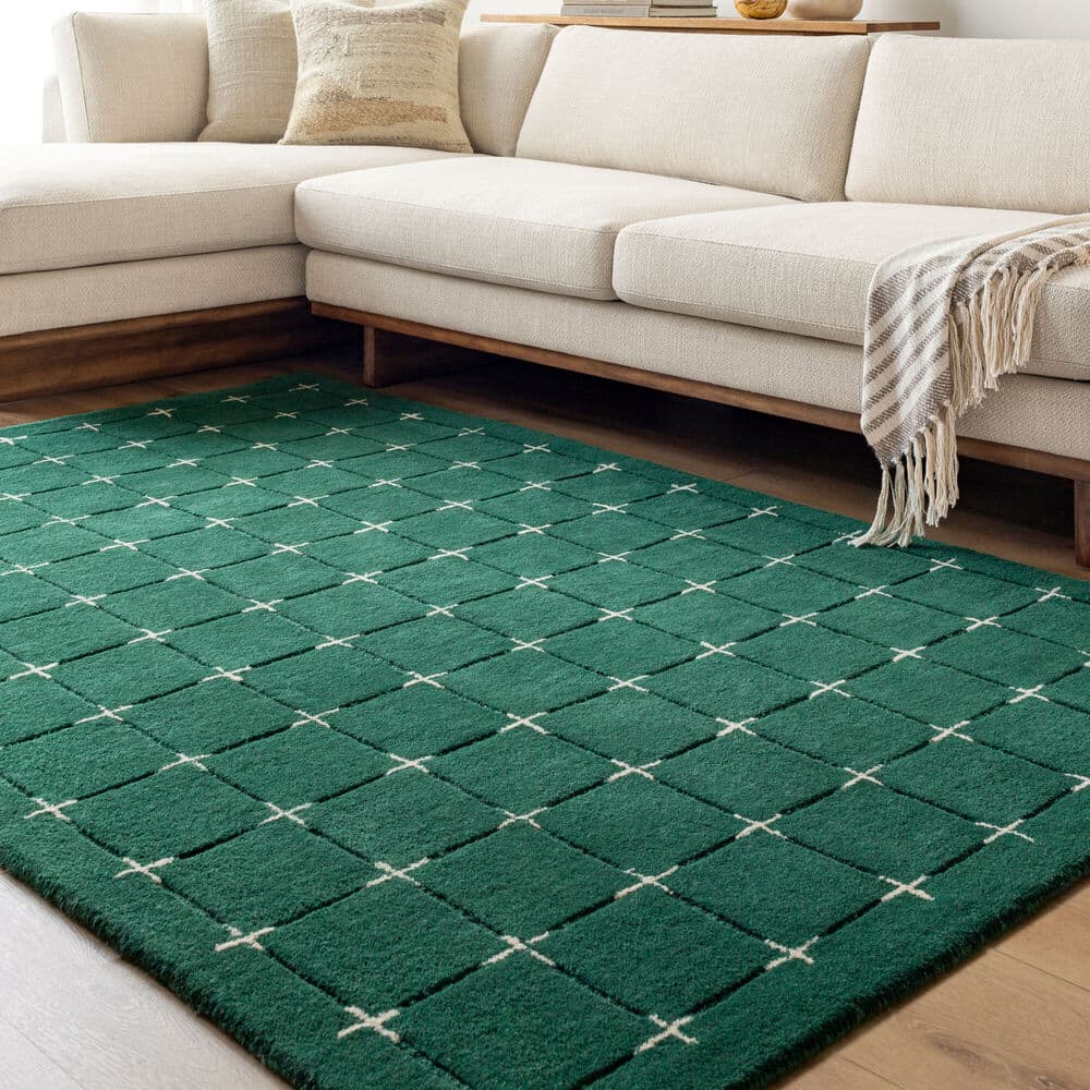 Brook Dark Green Handmade Rug by Livabliss - Image 6