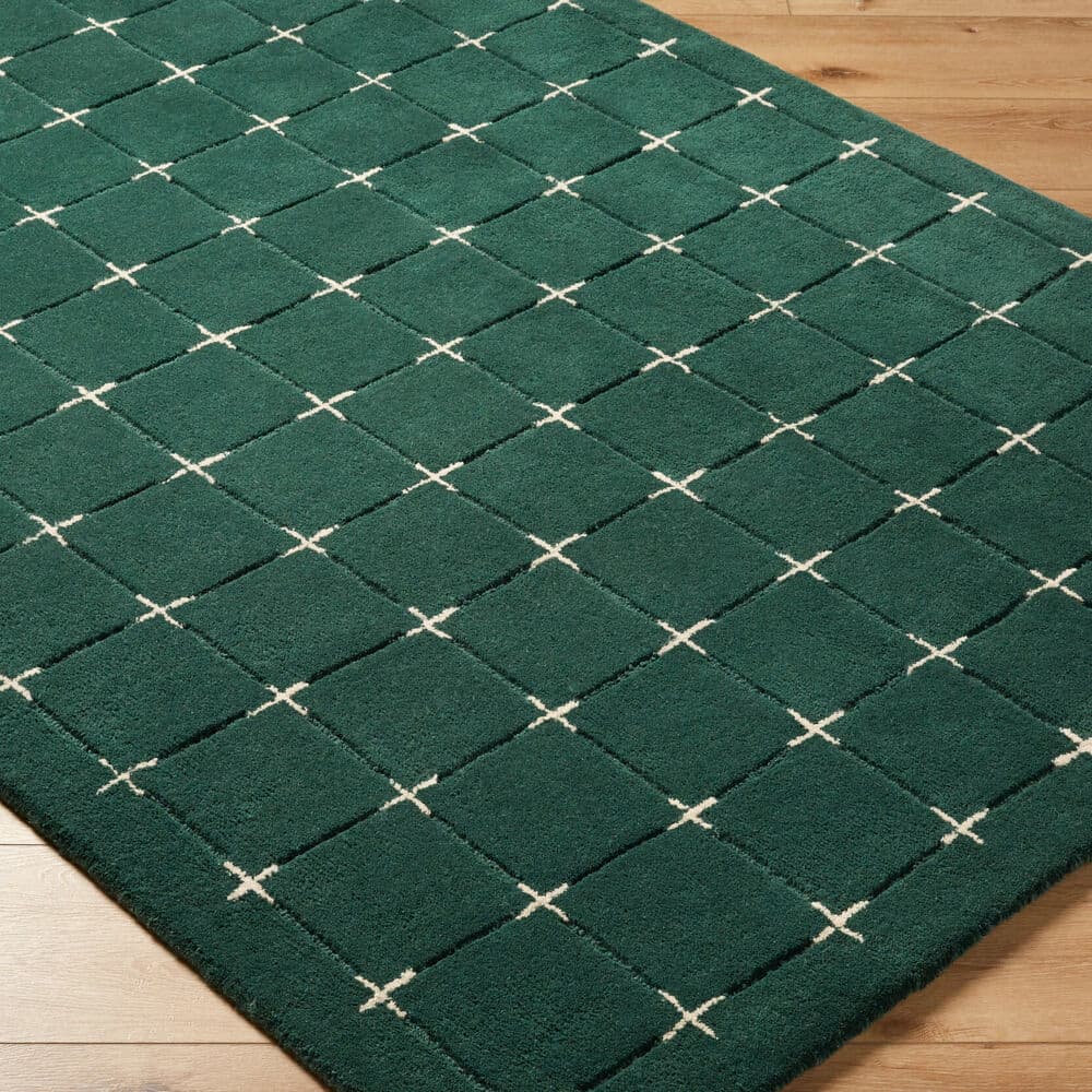 Brook Dark Green Handmade Rug by Livabliss - Image 3