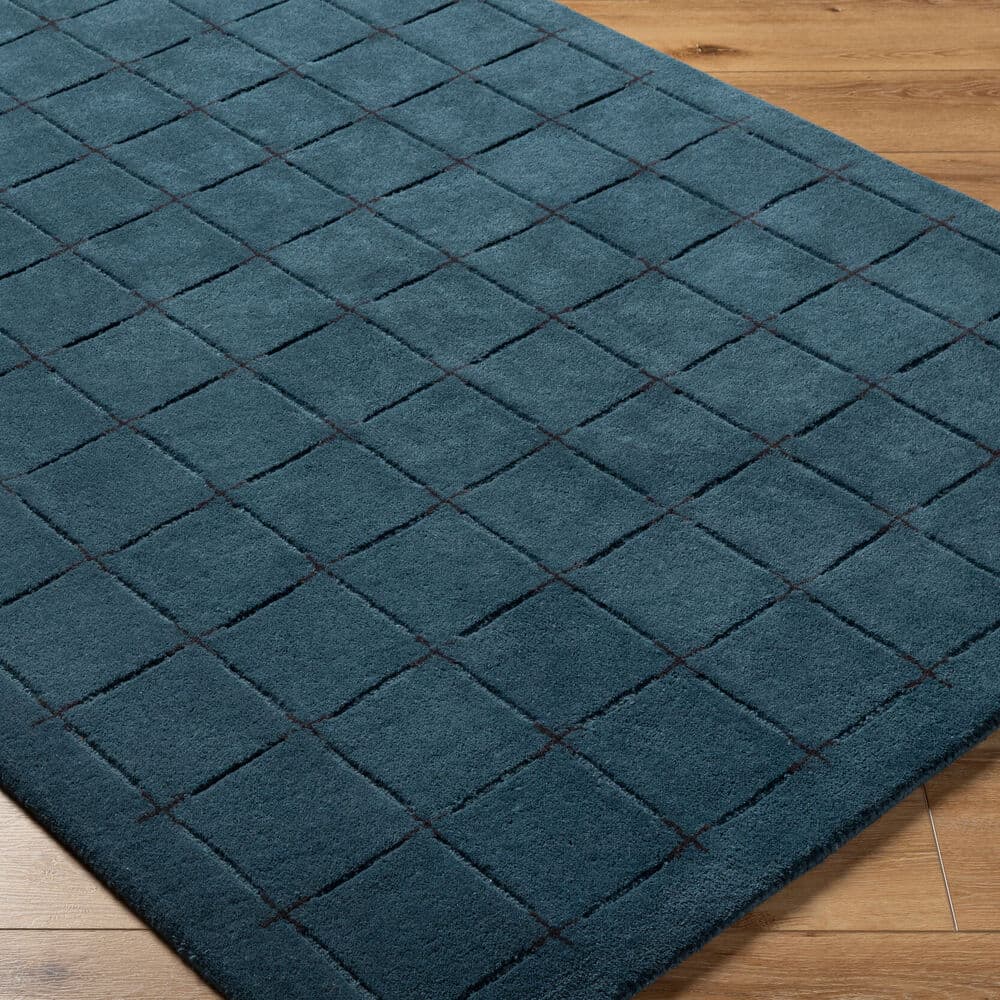Brook Dark Blue Handmade Rug by Livabliss - Image 3