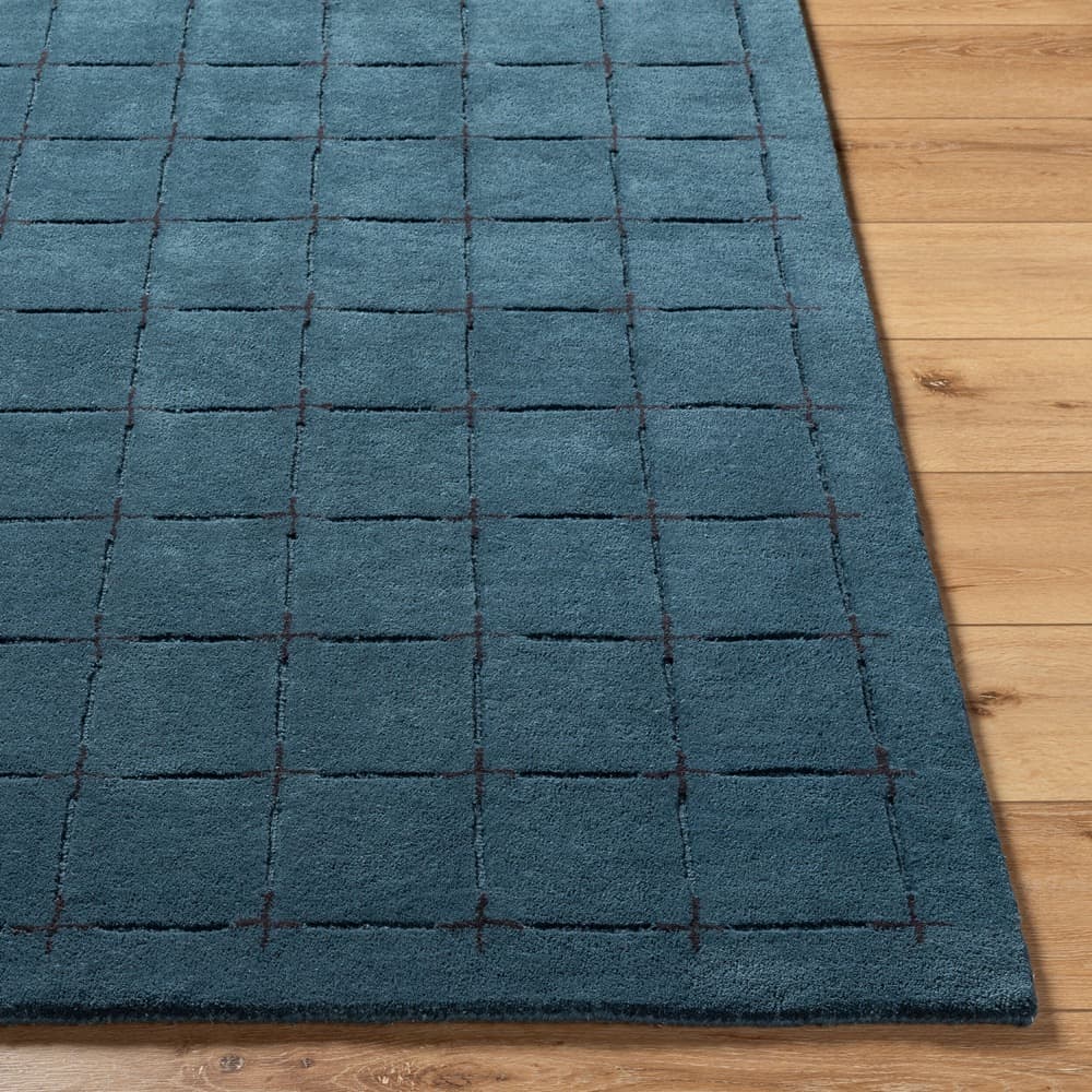 Brook Dark Blue Handmade Rug by Livabliss - Image 4