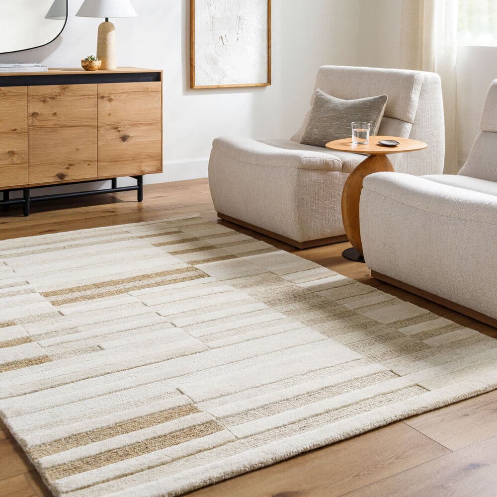 Brook Ivory Handmade Rug by Livabliss - Image 2