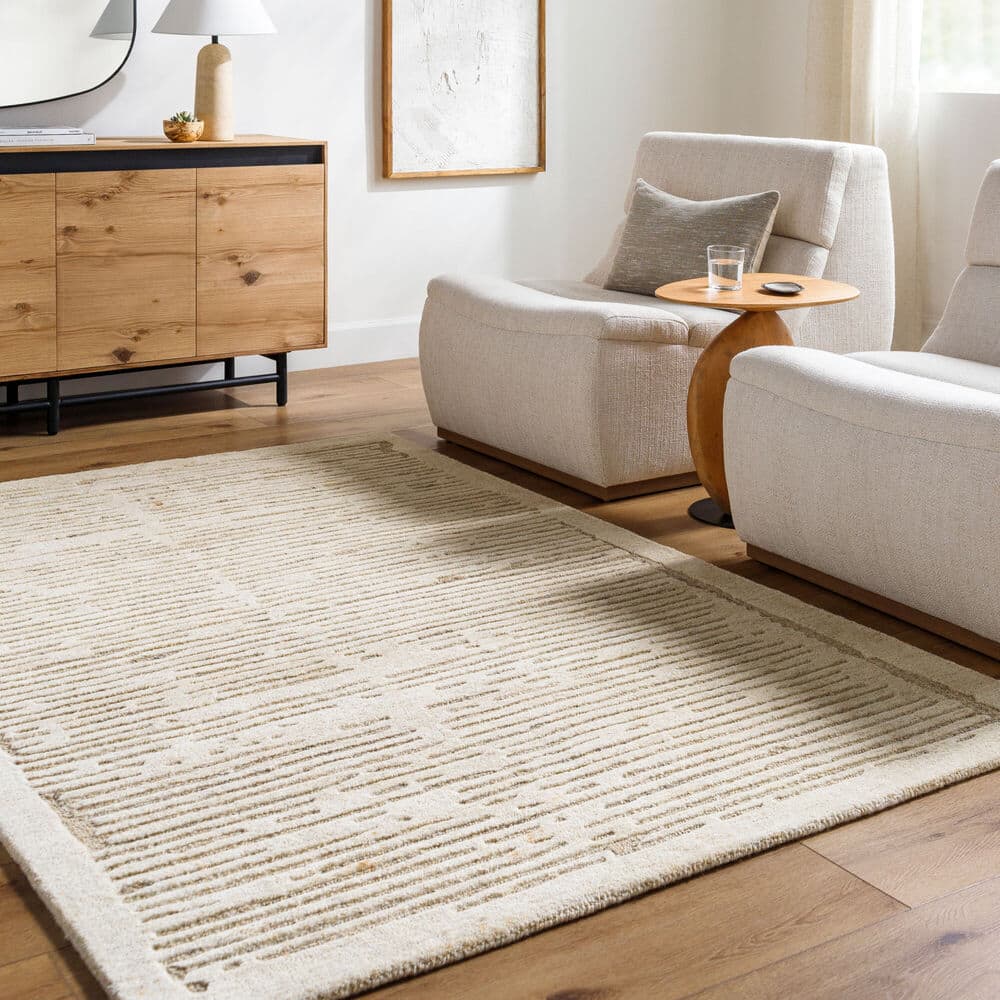 Brook Ivory Handmade Rug by Livabliss - Image 2