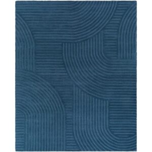 Brook Denim Blue Handmade Rug by Livabliss