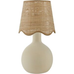 Balbao Cream Ceramic Table Lamp by Livabliss